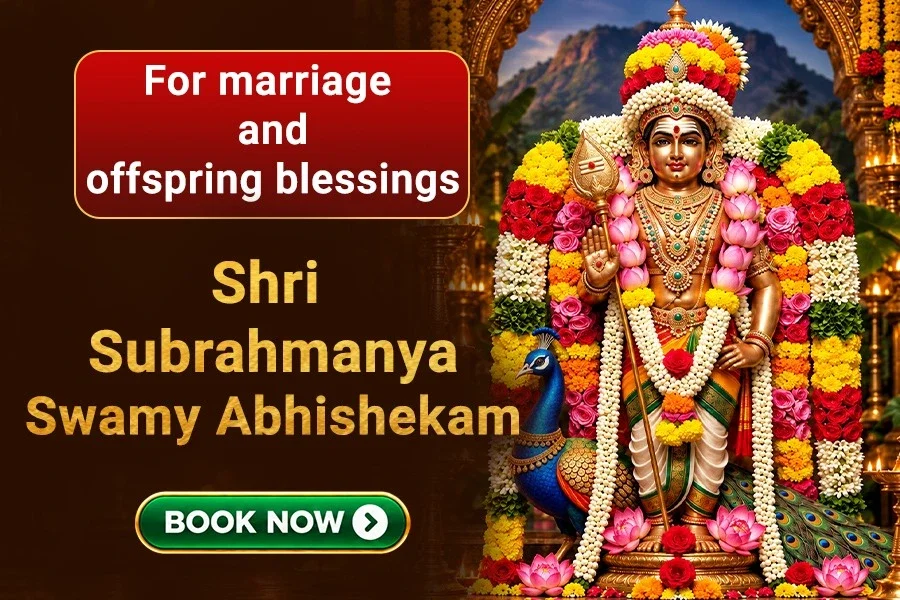 Subrahmanya Swamy Abhishekam at Madurai Temple for success and fulfillment of wishes.