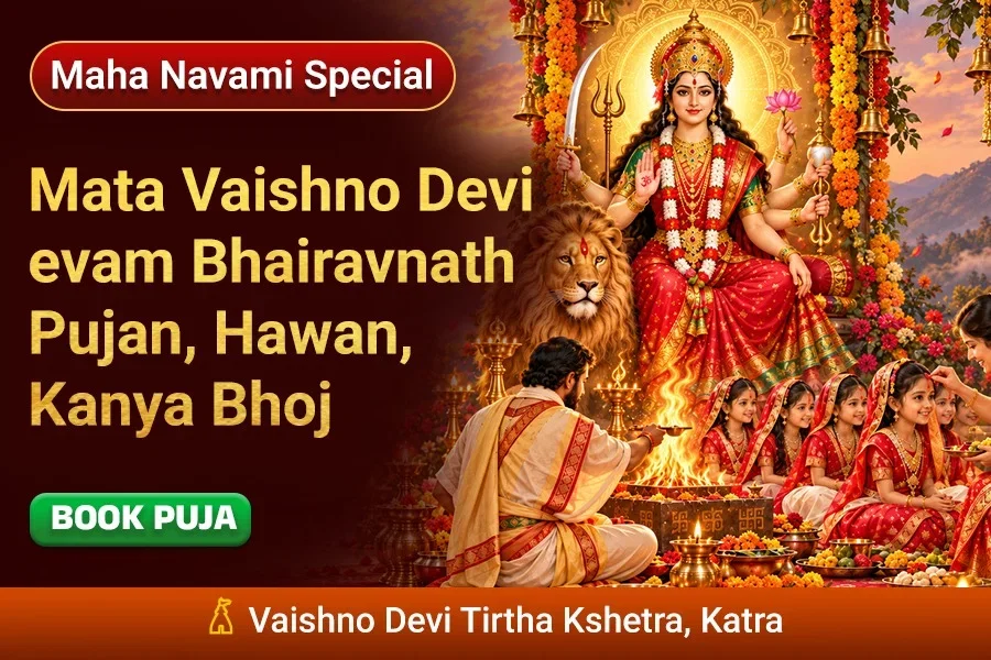 Maa Vaishno Devi Shodashopachar Puja, Baba Bhairavnath Puja, Navchandi Hawan, and Kanya Bhoj