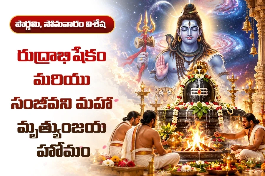ఆరోగ్యం, ఐశ్వర్యం కోసం రుద్రాభిషేకం మరియు సంజీవని మహా మృత్యుంజయ హోమం