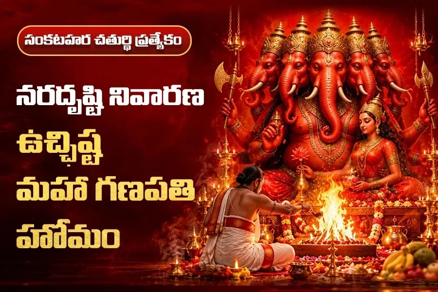 శ్రీ ఉచ్చిష్ట మహాగణపతి హోమం – నరదృష్టి, అసూయ, ప్రతికూలతల నివారణ శాంతికారక హోమం